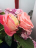 黛莉森仿真玫瑰花假花婚礼装饰花摆设客厅餐厅永生花摆件生日礼物送女友 10枝玫瑰-玫红 实拍图