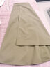 宜惜绮 毛呢半身裙女中长款打底长裙秋冬新款高腰不规则a字防走光裙子 卡其色 XL 实拍图
