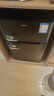 惠康（HICON)冰箱小型家用单人宿舍冷藏冷冻双开门电冰箱二人租房小冰柜彩色复古小冰箱BCD-91M 耀石黑 BCD-91M 实拍图