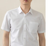 BLACKMONDAY夏季纯棉牛津纺衬衫男短袖全棉男士免烫时尚百搭商务休闲正装衬衣 实拍图