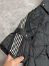 鸭鸭（YAYA）羽绒服女中长款2025冬季新款个性百搭条纹加厚连帽休闲保暖外套HY 米灰色 S (155) 实拍图