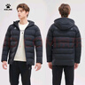卡尔美（KELME） 冬季新款棉服男户外运动连帽棉衣防风加厚保暖足球训练外套 黑色 2XL 【185/100A】 实拍图