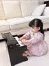 俏娃宝贝（QIAO WA BAO BEI）木质儿童钢琴小女孩玩具0一1周岁宝宝5音乐乐器2电子琴生日3礼物6 黑：木质钢琴烤漆+乐谱架+乐谱 实拍图