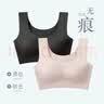 芙丹琪运动内衣女无痕小胸聚拢文胸无钢圈防下垂美背心式大码抹胸罩 肤色+黑色 S 建议75-90斤 70ABC 实拍图