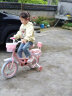 Seajoy新款儿童自行车女孩2-3-5-6-8-12岁小孩宝宝中大童公主款脚踏单车 公主粉+白胎+靠背后+护栏+礼品 14寸（适合身高90cm~110cm） 晒单实拍图