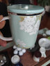 Gao Chun Ceramics高淳陶瓷鹊登高枝茶杯家用中式办公骨瓷马克杯茶水杯礼盒包装 鹊登高枝滤茶杯绿色 实拍图