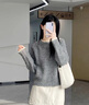 斐特玛短款灰色毛衣女秋冬2025新款加厚圆领内搭打底针织衫慵懒风小个子 灰色 S 实拍图