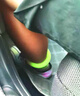 KELME /卡尔美高筒足球袜加厚毛巾底透气防滑长筒袜成人训练比赛袜子男 荧光绿-5001款 均码(39-44) 实拍图
