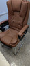 双木马 加厚可躺老板椅电脑椅家用办公椅子麻将椅会议椅靠背椅弓形座椅 皮艺-琥珀 豪华可躺款（带搁脚+带腰枕） 实拍图