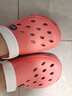 回力 Warrior 凉拖休闲情侣款拖鞋透气户外百搭包头沙滩鞋透气轻便洞洞鞋 049 红色 37 实拍图