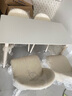 艺难忘奶油风岩板餐桌轻奢现代简约家用小户型吃饭桌子长方形餐桌椅组合 店长推荐-餐桌1.2米+4椅 实拍图