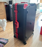 袋鼠 超大号行李箱男大容量32吋学生手提箱拉杆箱女铝框箱万向轮26吋 黑配红【合金圆角】 32寸【可装棉被】 实拍图