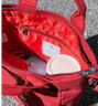 KANGOL官方斜挎拉链帆布包女大学生上课通勤手提包大容量斜挎饺子包包 红色 晒单实拍图