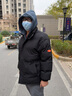 NASA GISS 连帽棉衣男士秋冬棉服男情侣外套加厚保暖青少年棉袄 黑色 3XL  实拍图