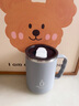 炫野不锈钢办公室杯子马克杯带盖男生高颜值茶杯保温咖啡杯水杯 浅灰色1个500ml 实拍图