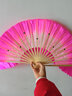 SANBF 扇子舞蹈扇跳舞表演道具儿童扭秧歌古典双面广场舞一对左右手 18骨飘20玫红/右手 实拍图
