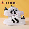 ABC KIDS童鞋男童鞋2025冬季新款儿童运动鞋板鞋革面透气贝壳头女童小白鞋 春秋革面白黑 28 实拍图