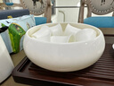 榜盛 羊脂玉建水茶渣缸茶洗笔洗缸水孟陶瓷杯洗家用茶孟功夫茶道配件 【中号】羊脂玉悠然茶洗 实拍图