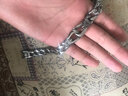 朋克摇滚欧美时尚钛钢潮男复古个性手链霸气手饰情侣简约炫酷日韩风格饰品 长19cm 很瘦100斤左右带 实拍图
