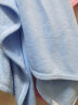 洁丽雅儿童浴巾带帽斗篷新生婴儿洗澡比棉纱布柔软吸水宝宝浴袍 (80*150cm)蓝色小象 实拍图