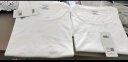 南极人（Nanjiren）两件装 男士t恤秋季圆领黑白体恤T 纯色上衣服打底衫男装CST02 白+白XL 实拍图