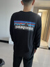 巴塔哥尼亚（Patagonia）男士混纺棉轻便logo潮流圆领长袖T恤卫衣L/S P-6 Logo 38518 BLK S 170/175(CM) 60/69(KG) 实拍图