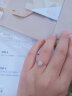 周六福（ZLF） 18K金钻石戒指女群镶克拉效果浪漫花型情侣对戒钻戒 共约13分 14号 实拍图