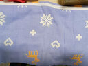 恒源祥六层纱布毛巾被纯棉夏凉空调被薄被全棉儿童学生午睡夏季毯子 小鹿蓝【六层】 85*100cm 实拍图