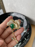 尹木夕祖母绿荷叶别针大衣胸针高档女小众胸花西服配饰结婚生日礼物女 XZ0563祖母绿荷叶胸针 实拍图