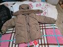 鸭鸭（YAYA） 中年妈妈羽绒服女新款中长款冬装连帽加厚中老年人保暖棉袄外套 卡其色 XL (170) 实拍图