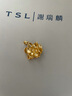 谢瑞麟（TSL）黄金吊坠玉兰花结婚婚嫁足金吊坠不含链XJ453 约2.2g 实拍图