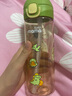 SUPER mama儿童水杯 PPSU吸管杯 宝宝喝水直饮杯幼儿园小学生大人水杯 青草绿480ML【吸管盖+直饮盖】 实拍图