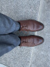 意尔康男鞋光面百搭商务正装鞋系带平底皮鞋气质单鞋男  棕色 42  实拍图