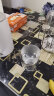 karphome卡普家居耐热玻璃杯双层家用泡茶杯防烫手喝水杯果汁杯子杯架套装 6只装450ML+不锈钢杯架 实拍图