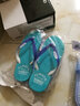 美人桥拖鞋女舒适透气轻便EVA凉拖加厚坡跟居家室内拖鞋682-1 浅月色 40 实拍图