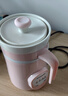 SUNCHANCE英国养生杯 电炖杯陶瓷养生壶炖煮杯办公室宿舍便携式养生壶煮粥神器燕窝煲粥熬汤热银耳炖盅 【0.6L智能粉】陶瓷内胆 1-2人容量 0.6L 实拍图