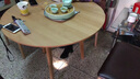艺柳园实木茶桌椅组合圆桌茶台阳台休闲桌椅洽谈桌办公桌小户型餐桌家用 大号原木色【橡胶木】单桌 实拍图
