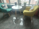 姝贵尚品（ShuGuiSP）阳台桌椅茶几三件套小圆桌组合北欧简约休闲实木沙发卧室二椅一桌 墨绿色+黄色 晒单实拍图