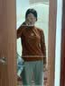 茵曼（INMAN）秋季新款毛衣女纯色深V领无袖宽松上衣外穿百搭叠穿马甲背心女短 杏色 M 实拍图