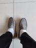 鸿兴祥老北京布鞋男单鞋透气豆豆鞋男士休闲鞋牛筋底男鞋软底防滑开车鞋 229220男灰单 40 实拍图