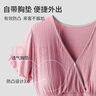 摩登孕妈哺乳睡裙带胸垫夏季薄款产后喂奶大码家居服孕妇月子服6588灰XXL 实拍图