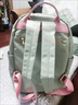 袋鼠双肩包牛津布女生新款撞色大学生书包女可爱外出旅行轻便休闲背包 小号-绿色 实拍图