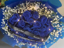 幽客玉品情人节鲜花速递红玫瑰花束表白送女友老婆生日礼物全国同城配送 33朵蓝色妖姬花束 实拍图