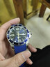 积优（JEAYOU）浪琴康卡斯表带胶带优原装氟橡胶手表带男士代用浪琴运动系列潜水专用L3.781 782表盘39 41 43 蓝色【康卡斯专用】 22mm 原装扣 实拍图