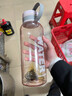 茶花超大容量塑料水杯男便携水瓶太空杯户外运动大号水壶 粉色 1500ml 实拍图