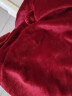 芬腾 情侣睡衣冬季新品纯色珊瑚绒长款刺绣绑带家居服睡袍 枣红女 M 晒单实拍图