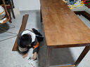 森百龙【顺丰速发】实木双人位书桌简约家用电脑桌写字桌学习桌长条桌 胡桃色【双人桌真橡胶木材质】 180*60*75cm 实拍图