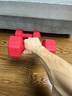 Ma fitness哑铃男士健身家用器材六角小哑铃5kg男生宿舍防锈纯铁4kg一对公斤 8KG*2只酒红色-大师力量训练 红色 实拍图