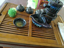 润器 紫砂茶具套装懒人石磨茶壶功夫茶杯办公室会客家用半自动泡茶器 时来运转【金叶盏】8杯 实拍图