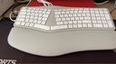 SANWA SUPPLY ERG5 101键有线键盘 人体工学薄膜键盘 3口USB接口 软垫腕托 附Type-C转换线 复古白 实拍图